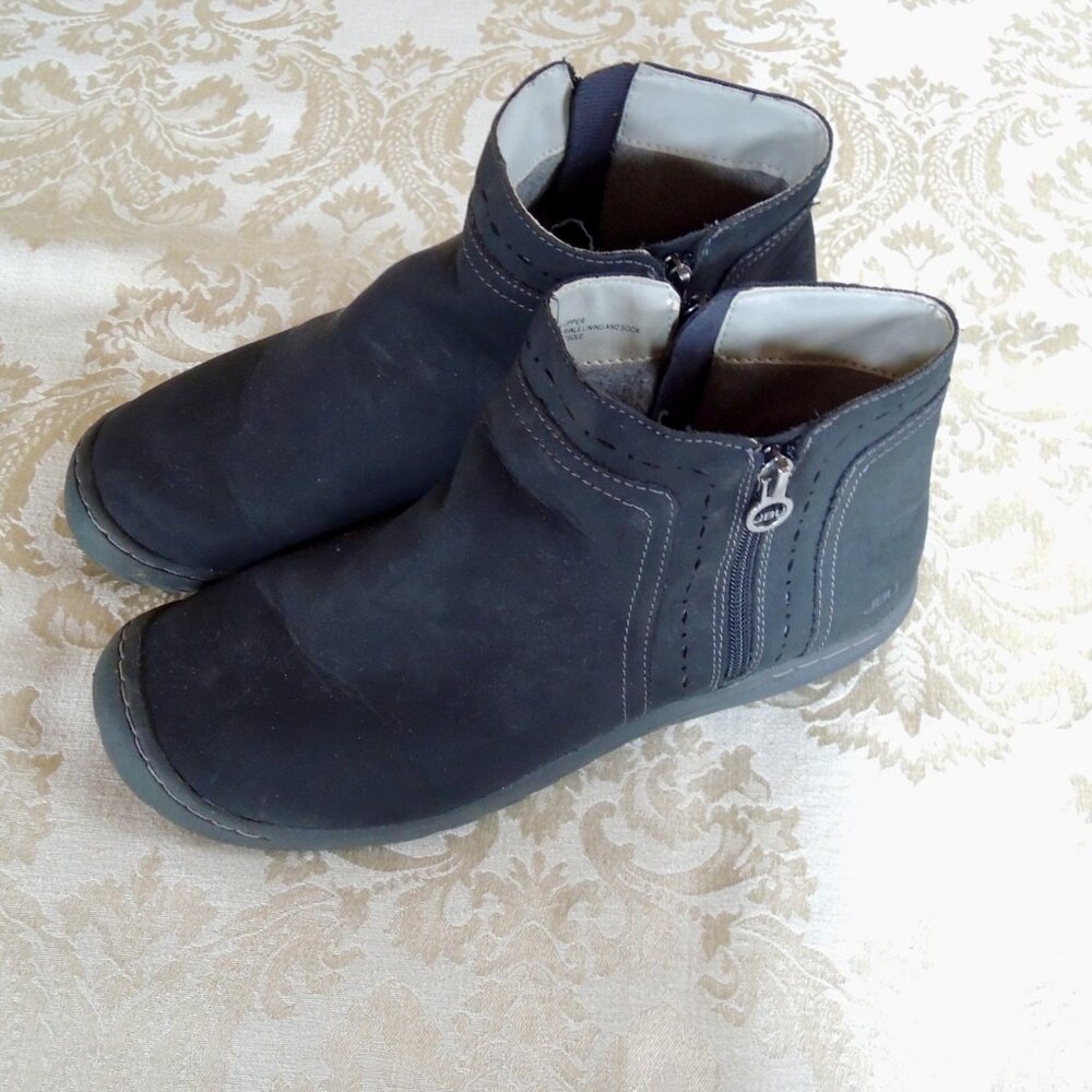JBU by Jambu Black Juno Comfort Ankle Booties Memory Foam Vegan 11